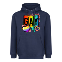 Navy gay af Heavyweight Hoodie - OliviaCreatesArt