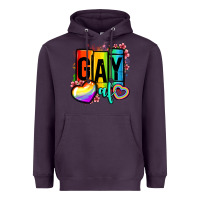 Plum gay af Heavyweight Hoodie - OliviaCreatesArt