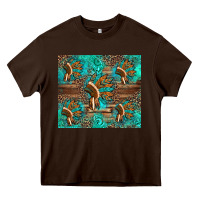 Chocolate Brown indian headdress Heavy Core Tee - Artiststas