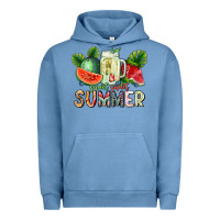Pigment Pebble Blue Sweet Sweet Summer Urban Hoodie - CowhideDigitalArt