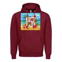 Burgundy summer mama Zipper Hoodie - TumblerDesignByShophia