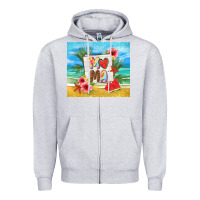 Heather Grey summer mama Zipper Hoodie - TumblerDesignByShophia
