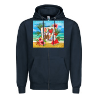 Navy summer mama Zipper Hoodie - TumblerDesignByShophia