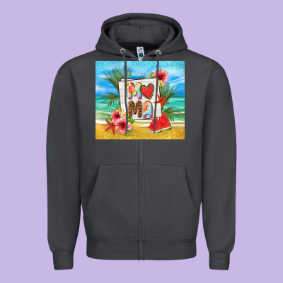 Summer Mama Zipper Hoodie Designed By Tumblerdesignbyshophia