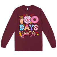 Burgundy 100 days sweeter Long Sleeve Tee - Artiststas