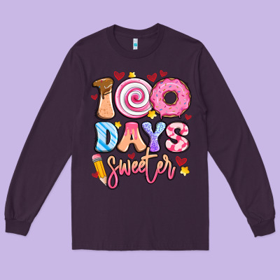 100 Days Sweeter Long Sleeve Tee Designed By Artiststas