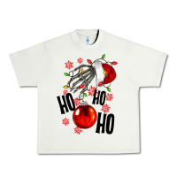 Pistachio Ho ho ho skeleton Urban Heavy Tee - NancyCooperArtShop