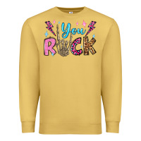 Antique Gold you rock valentine's day olivia Premium Sweatshirt - OliviaCreatesArt