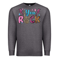 Charcoal Heather you rock valentine's day olivia Premium Sweatshirt - OliviaCreatesArt