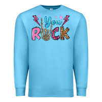Ocean Blue you rock valentine's day olivia Premium Sweatshirt - OliviaCreatesArt