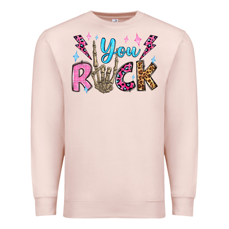 You Rock Valentine's Day Olivia Premium Sweatshirt by OliviaCreatesArt | Teevron