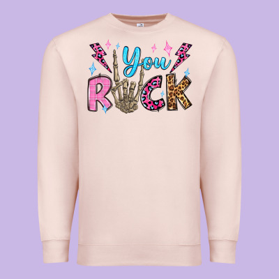 You Rock Valentine's Day Olivia Premium Sweatshirt Designed By Oliviacreatesart