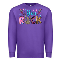 Purple you rock valentine's day olivia Premium Sweatshirt - OliviaCreatesArt