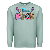 Seafoam you rock valentine's day olivia Premium Sweatshirt - OliviaCreatesArt