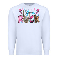 White you rock valentine's day olivia Premium Sweatshirt - OliviaCreatesArt