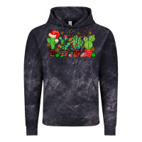 Cloud Black christmas cactus Vintage Hoodie - MaliasSmallBusiness