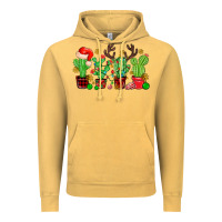 Vintage Mustard christmas cactus Vintage Hoodie - MaliasSmallBusiness