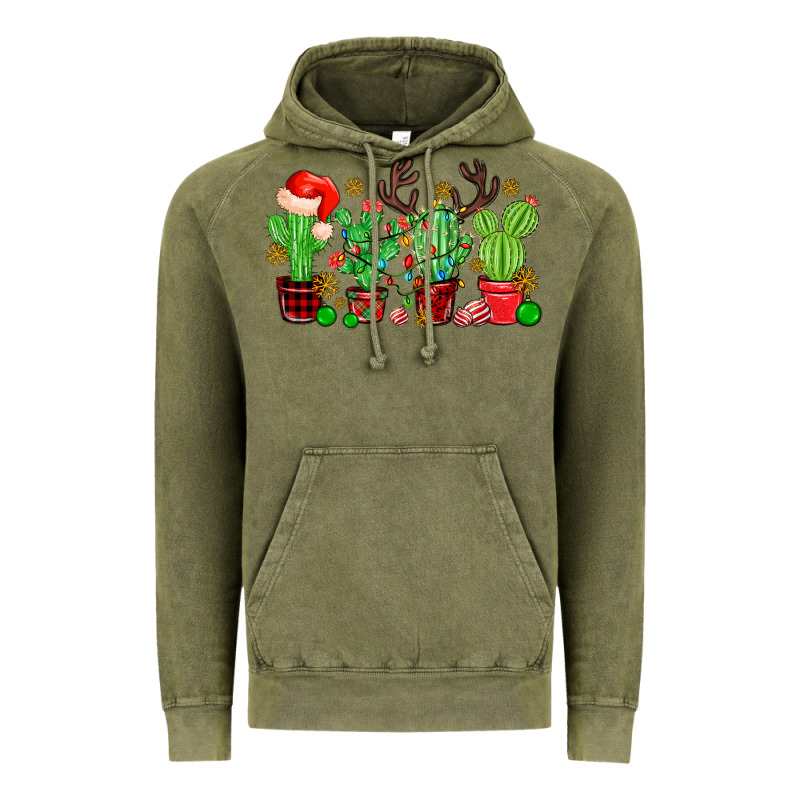Christmas Cactus Vintage Hoodie by MaliasSmallBusiness | Teevron