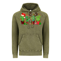 Vintage Olive christmas cactus Vintage Hoodie - MaliasSmallBusiness