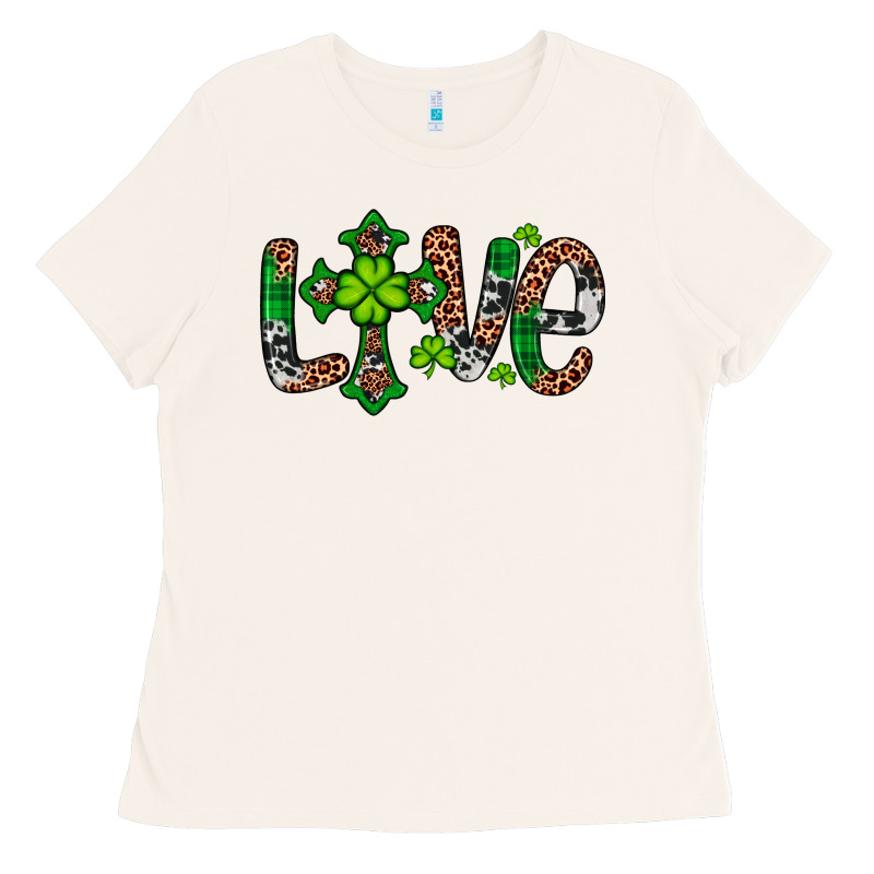 Western St. Patrick's Day Love Cross Ladies Tee by Artiststas | Teevron