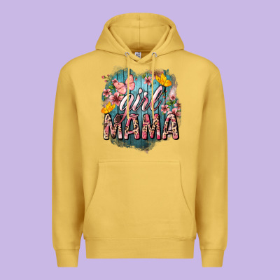Girl Mama Butterfly Mother's Day Premium Hoodie Designed By Howdyjamesfarm
