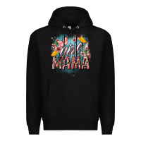 Black Girl mama butterfly mother's day Premium Hoodie - HowdyJamesFarm