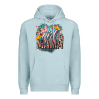 Blue Mist Girl mama butterfly mother's day Premium Hoodie - HowdyJamesFarm
