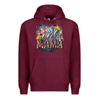 Burgundy Girl mama butterfly mother's day Premium Hoodie - HowdyJamesFarm