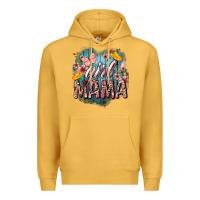 Mustard Girl mama butterfly mother's day Premium Hoodie - HowdyJamesFarm