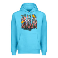 Ocean Blue Girl mama butterfly mother's day Premium Hoodie - HowdyJamesFarm