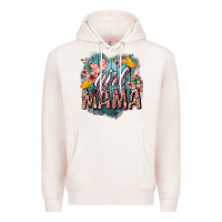 Pale Pink Girl mama butterfly mother's day Premium Hoodie - HowdyJamesFarm