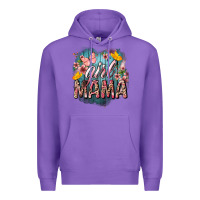 Purple Girl mama butterfly mother's day Premium Hoodie - HowdyJamesFarm