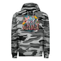 Slate Camo Girl mama butterfly mother's day Premium Hoodie - HowdyJamesFarm