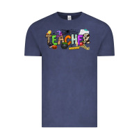 Vintage Denim halloween teacher Vintage Tee - NancyCooperArtShop