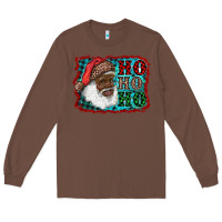 Chestnut african american santa ho ho ho Long Sleeve Tee - RanaPortraitStore