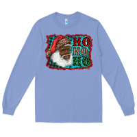 Colony Blue african american santa ho ho ho Long Sleeve Tee - RanaPortraitStore