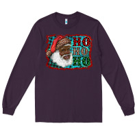 Plum african american santa ho ho ho Long Sleeve Tee - RanaPortraitStore
