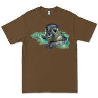Cacao Sea Seal Face Illustrations Premium Tee - LillyAllenDesigns