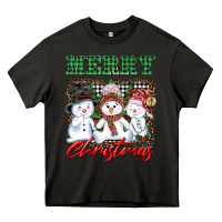 Asphalt merry christmas snowman Heavy Core Tee - AdoDesignShop