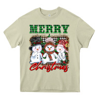 Mossy merry christmas snowman Heavy Core Tee - AdoDesignShop
