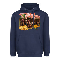 Navy just a girl who loves pig olivia Heavyweight Hoodie - OliviaCreatesArt