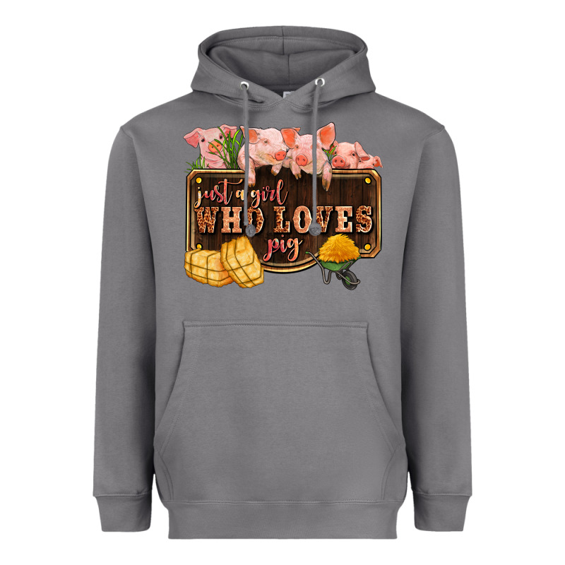 Just A Girl Who Loves Pig Olivia Heavyweight Hoodie by OliviaCreatesArt | Teevron