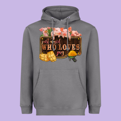 Just A Girl Who Loves Pig Olivia Heavyweight Hoodie Designed By Oliviacreatesart