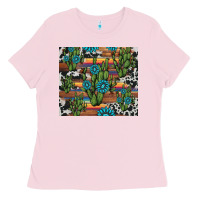 Bubblegum Pink cactus gemstone Ladies Tee - AdoDesignShop