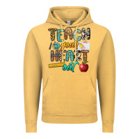 Vintage Mustard teach your heart out Vintage Hoodie - NancyCooperArtShop