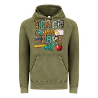Vintage Olive teach your heart out Vintage Hoodie - NancyCooperArtShop