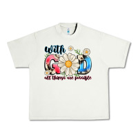 Pistachio With God All Things Are Possible Urban Heavy Tee - MaliasSmallBusiness
