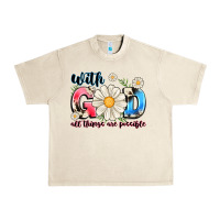 Sandshell With God All Things Are Possible Urban Heavy Tee - MaliasSmallBusiness