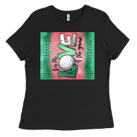 Black for the love of the game golf Ladies Tee - Jasminsmagicworld