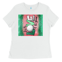 White for the love of the game golf Ladies Tee - Jasminsmagicworld
